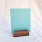 Teal sea glass sign blank - 5x4 inch tumble glass piece