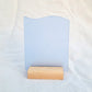 Sky blue sea glass sign blank - 5x4 inch tumble glass piece