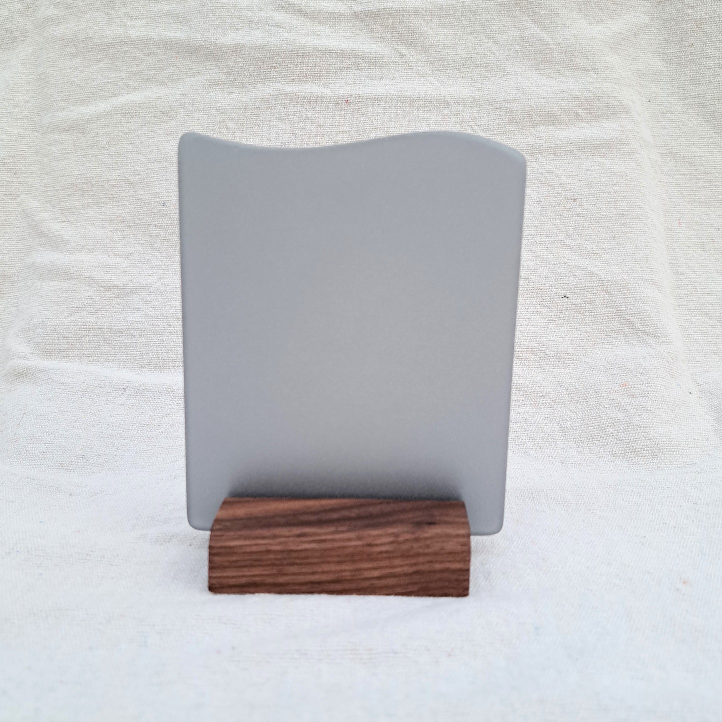 Grey sea glass sign blank - 5x4 inch tumble glass piece
