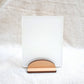 White sea glass sign blank - 5x4 inch tumble glass piece