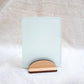 Light sea green sea glass sign blank - 5x4 inch tumble glass piece