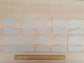 White Sea Glass Place Cards - Set of 20 - Irregular Shaped Pieces