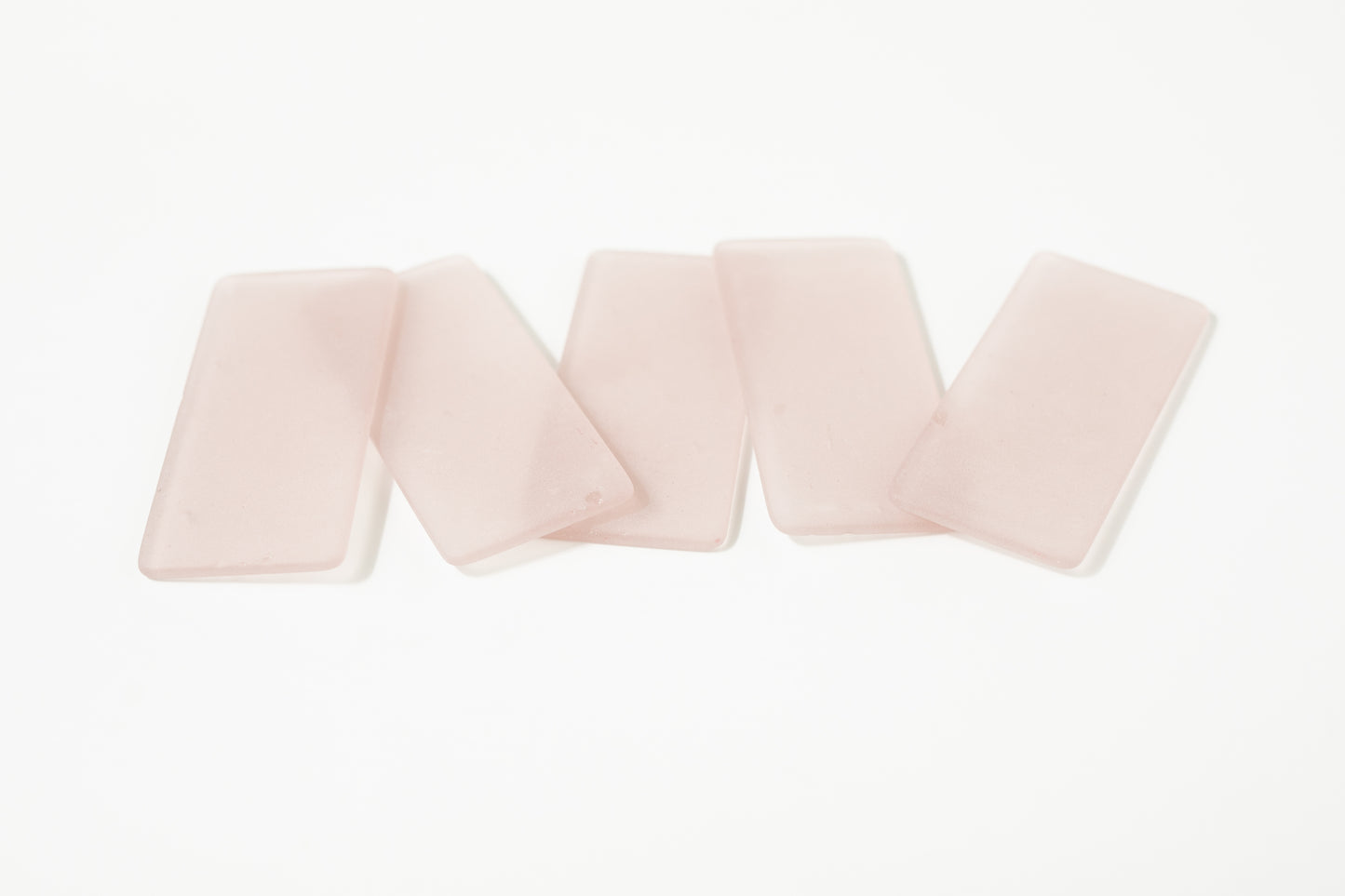 Dusty rose sea glass place cards - Set of 20 tumbled glass tiles