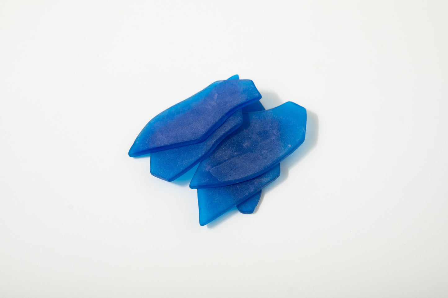 Blue Sea Glass Place Cards - Set of 20 - Irregular Shaped Pieces